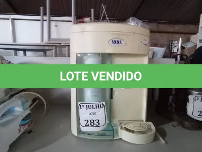 LOTE 283 - 01 PURIFICADOR DE AGUA MARCA IBBL 220V. (NO ESTADO) ATENÇÃO! FAZER A VISITAÇÃO ANTES DE ARREMATAR, NÃO SABEMOS SE FUNCIONA. LEILÃO NÃO TEM GARANTIA E NEM DEVOLUÇÃO, SUJEITO A POSSÍVEIS AVARIAS VISÍVEIS/OCULTAS E/OU AUSÊNCIA DE COMPONENTES.