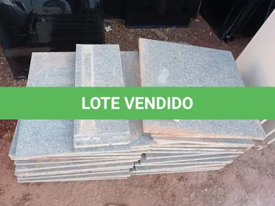 LOTE 324 - 01 LOTE COM PISO GRANITO CINZA ANDORINHA, 055X055 6M2. (NO ESTADO) ATENÇÃO! FAZER A VISITAÇÃO ANTES DE ARREMATAR, NÃO SABEMOS SE FUNCIONA. LEILÃO NÃO TEM GARANTIA E NEM DEVOLUÇÃO, SUJEITO A POSSÍVEIS AVARIAS VISÍVEIS/OCULTAS E/OU AUSÊNCIA DE COMPONENTES.