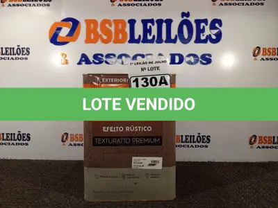 LOTE 130 - 01 LATA DE TINTA TEXTURATTO PREMIUM EFEITO RÚSTICO EXTERIOR/INTERIOR SUVINIL 25KG. (NO ESTADO) ATENÇÃO! FAZER A VISITAÇÃO ANTES DE ARREMATAR, NÃO SABEMOS SE FUNCIONA. LEILÃO NÃO TEM GARANTIA E NEM DEVOLUÇÃO, SUJEITO A POSSÍVEIS AVARIAS VISÍVEIS/OCULTAS E/OU AUSÊNCIA DE COMPONENTES.