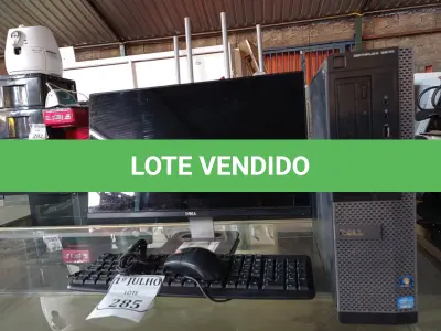 LOTE 285 - 01 COMPUTADOR OPTIPLEX 3010 COM MONITOR LCD, TECLADO E MOUSE. (NO ESTADO) ATENÇÃO! FAZER A VISITAÇÃO ANTES DE ARREMATAR, NÃO SABEMOS SE FUNCIONA. LEILÃO NÃO TEM GARANTIA E NEM DEVOLUÇÃO, SUJEITO A POSSÍVEIS AVARIAS VISÍVEIS/OCULTAS E/OU AUSÊNCIA DE COMPONENTES.