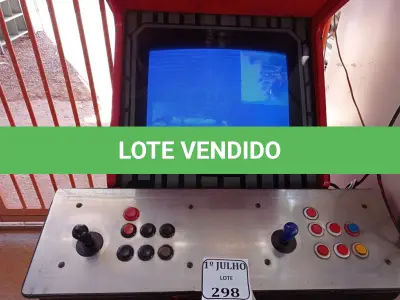 LOTE 298 - 01 MÁQUINA DE JOGOS FLIPERAMA. (NO ESTADO) ATENÇÃO! FAZER A VISITAÇÃO ANTES DE ARREMATAR, NÃO SABEMOS SE FUNCIONA. LEILÃO NÃO TEM GARANTIA E NEM DEVOLUÇÃO, SUJEITO A POSSÍVEIS AVARIAS VISÍVEIS/OCULTAS E/OU AUSÊNCIA DE COMPONENTES.