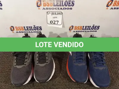LOTE 027 - 02 PARES DE TÊNIS MASCULINO TAMANHO 39 (NO ESTADO) ATENÇÃO! FAZER A VISITAÇÃO ANTES DE ARREMATAR, NÃO SABEMOS SE FUNCIONA. LEILÃO NÃO TEM GARANTIA E NEM DEVOLUÇÃO, SUJEITO A POSSÍVEIS AVARIAS VISÍVEIS/OCULTAS E/OU AUSÊNCIA DE COMPONENTES.