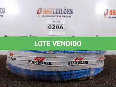 LOTE 020 - 01 ROLO DE CABO FLEXÍVEL 1×10,00MM NA COR AZUL. (NO ESTADO) ATENÇÃO! FAZER A VISITAÇÃO ANTES DE ARREMATAR, NÃO SABEMOS SE FUNCIONA. LEILÃO NÃO TEM GARANTIA E NEM DEVOLUÇÃO, SUJEITO A POSSÍVEIS AVARIAS VISÍVEIS/OCULTAS E/OU AUSÊNCIA DE COMPONENTES.