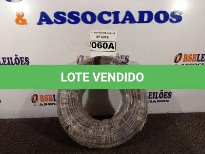 LOTE 060 - 01 ROLO DE CABO FLEXÍVEL 1×10,00MM NA COR PRETA. (NO ESTADO) ATENÇÃO! FAZER A VISITAÇÃO ANTES DE ARREMATAR, NÃO SABEMOS SE FUNCIONA. LEILÃO NÃO TEM GARANTIA E NEM DEVOLUÇÃO, SUJEITO A POSSÍVEIS AVARIAS VISÍVEIS/OCULTAS E/OU AUSÊNCIA DE COMPONENTES.