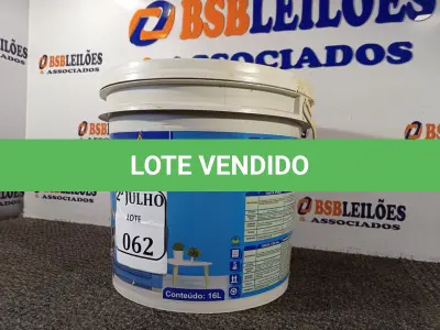 LOTE 062 - 01 BALDE DE MASSA ACRÍLICA INTERIOR STARVINIL DE 25 KG. (NO ESTADO) ATENÇÃO! FAZER A VISITAÇÃO ANTES DE ARREMATAR, NÃO SABEMOS SE FUNCIONA. LEILÃO NÃO TEM GARANTIA E NEM DEVOLUÇÃO, SUJEITO A POSSÍVEIS AVARIAS VISÍVEIS/OCULTAS E/OU AUSÊNCIA DE COMPONENTES.
