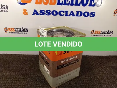 LOTE 070 - 01 LATA DE TINTA TEXTURATTO PREMIUM EFEITO RÚSTICO EXTERIOR/INTERIOR SUVINIL 25KG. (NO ESTADO) ATENÇÃO! FAZER A VISITAÇÃO ANTES DE ARREMATAR, NÃO SABEMOS SE FUNCIONA. LEILÃO NÃO TEM GARANTIA E NEM DEVOLUÇÃO, SUJEITO A POSSÍVEIS AVARIAS VISÍVEIS/OCULTAS E/OU AUSÊNCIA DE COMPONENTES.