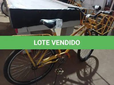 LOTE 277 - 01 BICICLETA CARGUEIRA E 02 RODAS. (NO ESTADO) ATENÇÃO! FAZER A VISITAÇÃO ANTES DE ARREMATAR, NÃO SABEMOS SE FUNCIONA. LEILÃO NÃO TEM GARANTIA E NEM DEVOLUÇÃO, SUJEITO A POSSÍVEIS AVARIAS VISÍVEIS/OCULTAS E/OU AUSÊNCIA DE COMPONENTES.