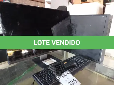 LOTE 285 - 01 COMPUTADOR OPTIPLEX 3010 COM MONITOR LCD, TECLADO E MOUSE. (NO ESTADO) ATENÇÃO! FAZER A VISITAÇÃO ANTES DE ARREMATAR, NÃO SABEMOS SE FUNCIONA. LEILÃO NÃO TEM GARANTIA E NEM DEVOLUÇÃO, SUJEITO A POSSÍVEIS AVARIAS VISÍVEIS/OCULTAS E/OU AUSÊNCIA DE COMPONENTES.