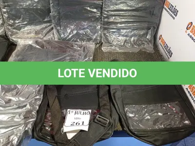 LOTE 261 - 01 LOTE COM 10 BOLSAS/MOCHILAS. (NO ESTADO) ATENÇÃO! FAZER A VISITAÇÃO ANTES DE ARREMATAR, NÃO SABEMOS SE FUNCIONA. LEILÃO NÃO TEM GARANTIA E NEM DEVOLUÇÃO, SUJEITO A POSSÍVEIS AVARIAS VISÍVEIS/OCULTAS E/OU AUSÊNCIA DE COMPONENTES.