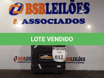 LOTE 012 - 01 PARAFUSADEIRA MARCA SCHUZ COM BATERIA. (NO ESTADO) ATENÇÃO! FAZER A VISITAÇÃO ANTES DE ARREMATAR, NÃO SABEMOS SE FUNCIONA. LEILÃO NÃO TEM GARANTIA E NEM DEVOLUÇÃO, SUJEITO A POSSÍVEIS AVARIAS VISÍVEIS/OCULTAS E/OU AUSÊNCIA DE COMPONENTES.