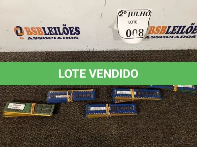 LOTE 008 - 20 PENTES DE MEMÓRIA PARA PC3 DDR3 COM 4GB CADA. (NO ESTADO) ATENÇÃO! FAZER A VISITAÇÃO ANTES DE ARREMATAR, NÃO SABEMOS SE FUNCIONA. LEILÃO NÃO TEM GARANTIA E NEM DEVOLUÇÃO, SUJEITO A POSSÍVEIS AVARIAS VISÍVEIS/OCULTAS E/OU AUSÊNCIA DE COMPONENTES.