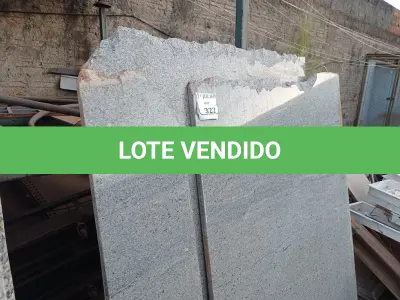 LOTE 533 - 07 CHAPAS DE GRANITO CINZA ANDORINHA. (NO ESTADO) ATENÇÃO! FAZER A VISITAÇÃO ANTES DE ARREMATAR, NÃO SABEMOS SE FUNCIONA. LEILÃO NÃO TEM GARANTIA E NEM DEVOLUÇÃO, SUJEITO A POSSÍVEIS AVARIAS VISÍVEIS/OCULTAS E/OU AUSÊNCIA DE COMPONENTES.