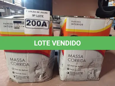 LOTE 200 - 2 LATAS DE MASSA CORRIDA PARA PAREDES INTERIOR CONTENDO 28KG CADA MARCA SUVINIL. (NO ESTADO) ATENÇÃO! FAZER A VISITAÇÃO ANTES DE ARREMATAR, NÃO SABEMOS SE FUNCIONA. LEILÃO NÃO TEM GARANTIA E NEM DEVOLUÇÃO, SUJEITO A POSSÍVEIS AVARIAS VISÍVEIS/OCULTAS E/OU AUSÊNCIA DE COMPONENTES.