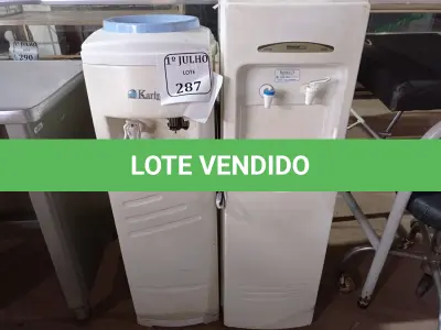 LOTE 287 - 02 BEBEDOUROS PARA GARRAFÃO 220V. (NO ESTADO) ATENÇÃO! FAZER A VISITAÇÃO ANTES DE ARREMATAR, NÃO SABEMOS SE FUNCIONA. LEILÃO NÃO TEM GARANTIA E NEM DEVOLUÇÃO, SUJEITO A POSSÍVEIS AVARIAS VISÍVEIS/OCULTAS E/OU AUSÊNCIA DE COMPONENTES.