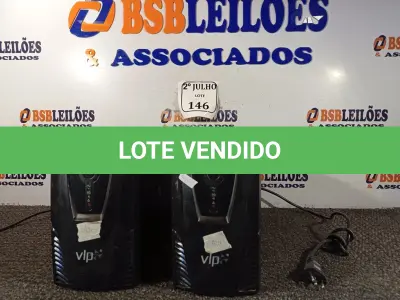 LOTE 146 - 02 NOBREAKS MARCA VLP 1400VA (NO ESTADO) ATENÇÃO! FAZER A VISITAÇÃO ANTES DE ARREMATAR, NÃO SABEMOS SE FUNCIONA. LEILÃO NÃO TEM GARANTIA E NEM DEVOLUÇÃO, SUJEITO A POSSÍVEIS AVARIAS VISÍVEIS/OCULTAS E/OU AUSÊNCIA DE COMPONENTES.