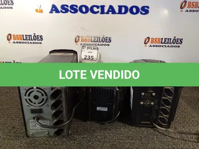 LOTE 235 - 02 ESTABILIZADORES E 01 NOBREAK (NO ESTADO) ATENÇÃO! FAZER A VISITAÇÃO ANTES DE ARREMATAR, NÃO SABEMOS SE FUNCIONA. LEILÃO NÃO TEM GARANTIA E NEM DEVOLUÇÃO, SUJEITO A POSSÍVEIS AVARIAS VISÍVEIS/OCULTAS E/OU AUSÊNCIA DE COMPONENTES.