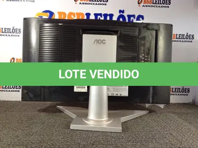 LOTE 172 - 01 MONITOR TV 20” MARCA AOC (NO ESTADO) ATENÇÃO! FAZER A VISITAÇÃO ANTES DE ARREMATAR, NÃO SABEMOS SE FUNCIONA. LEILÃO NÃO TEM GARANTIA E NEM DEVOLUÇÃO, SUJEITO A POSSÍVEIS AVARIAS VISÍVEIS/OCULTAS E/OU AUSÊNCIA DE COMPONENTES.