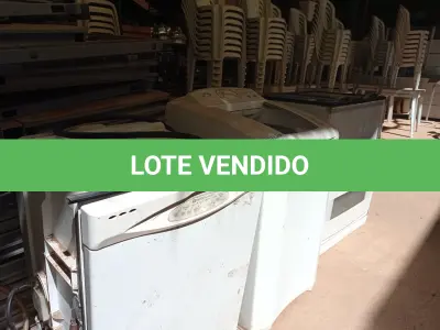 LOTE 414 - 01 MÁQUINA DE LAVAR ROUPAS , 01 LAVADORA DE LOUÇAS ,01FOGÃO 06 BOCAS E 01 ARMÁRIO PEQUENO COM AVARIAS (NO ESTADO) ATENÇÃO! FAZER A VISITAÇÃO ANTES DE ARREMATAR, NÃO SABEMOS SE FUNCIONA. LEILÃO NÃO TEM GARANTIA E NEM DEVOLUÇÃO, SUJEITO A POSSÍVEIS AVARIAS VISÍVEIS/OCULTAS E/OU AUSÊNCIA DE COMPONENTES.