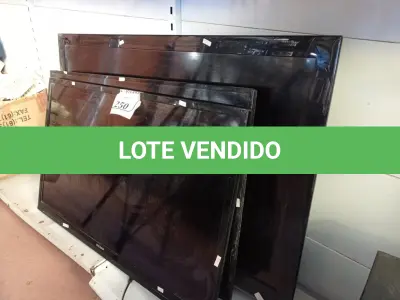 LOTE 250 - 03 TVS MARCAS E MODELOS DIVERSOS COM AVARIAS (NO ESTADO) ATENÇÃO! FAZER A VISITAÇÃO ANTES DE ARREMATAR, NÃO SABEMOS SE FUNCIONA. LEILÃO NÃO TEM GARANTIA E NEM DEVOLUÇÃO, SUJEITO A POSSÍVEIS AVARIAS VISÍVEIS/OCULTAS E/OU AUSÊNCIA DE COMPONENTES.