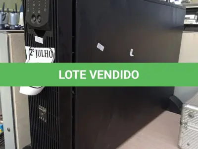 LOTE 203 - 01 NOBREAK MARCA APC MOD: SMART -UPS 3000(NO ESTADO) ATENÇÃO! FAZER A VISITAÇÃO ANTES DE ARREMATAR, NÃO SABEMOS SE FUNCIONA. LEILÃO NÃO TEM GARANTIA E NEM DEVOLUÇÃO, SUJEITO A POSSÍVEIS AVARIAS VISÍVEIS/OCULTAS E/OU AUSÊNCIA DE COMPONENTES.
