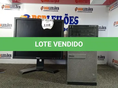 LOTE 118 - 01 CPU MARCA DELL DDR3 E 01 MONITOR 19’’ BASE GIRATÓRIA. (NO ESTADO) ATENÇÃO! FAZER A VISITAÇÃO ANTES DE ARREMATAR, NÃO SABEMOS SE FUNCIONA. LEILÃO NÃO TEM GARANTIA E NEM DEVOLUÇÃO, SUJEITO A POSSÍVEIS AVARIAS VISÍVEIS/OCULTAS E/OU AUSÊNCIA DE COMPONENTES.