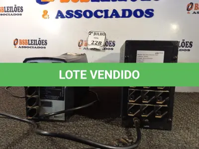 LOTE 228 - 02 NOBREAKS (NO ESTADO) ATENÇÃO! FAZER A VISITAÇÃO ANTES DE ARREMATAR, NÃO SABEMOS SE FUNCIONA. LEILÃO NÃO TEM GARANTIA E NEM DEVOLUÇÃO, SUJEITO A POSSÍVEIS AVARIAS VISÍVEIS/OCULTAS E/OU AUSÊNCIA DE COMPONENTES.