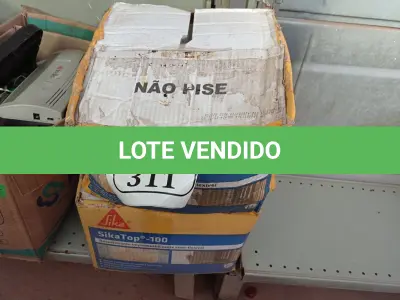 LOTE 311 - 02 CAIXAS COM REVESTIMENTO IMPERMEABILIZANTE SEMIFLEXÍVEL SIKA TOP -100 (NO ESTADO) ATENÇÃO! FAZER A VISITAÇÃO ANTES DE ARREMATAR, NÃO SABEMOS SE FUNCIONA. LEILÃO NÃO TEM GARANTIA E NEM DEVOLUÇÃO, SUJEITO A POSSÍVEIS AVARIAS VISÍVEIS/OCULTAS E/OU AUSÊNCIA DE COMPONENTES.