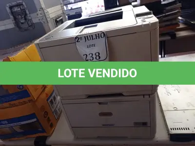 LOTE 238 -  04 IMPRESSORAS OKI SENDO 01 IMPRESSORA SANSUNG (NO ESTADO) ATENÇÃO! FAZER A VISITAÇÃO ANTES DE ARREMATAR, NÃO SABEMOS SE FUNCIONA. LEILÃO NÃO TEM GARANTIA E NEM DEVOLUÇÃO, SUJEITO A POSSÍVEIS AVARIAS VISÍVEIS/OCULTAS E/OU AUSÊNCIA DE COMPONENTES.