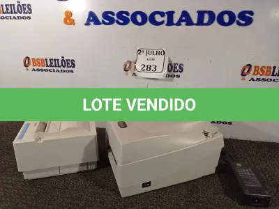 LOTE 283 - 01 IMPRESSORA PARA ETIQUETAS E 01 IMPRESSORA NÃO FISCAL TÉRMICA (NO ESTADO) ATENÇÃO! FAZER A VISITAÇÃO ANTES DE ARREMATAR, NÃO SABEMOS SE FUNCIONA. LEILÃO NÃO TEM GARANTIA E NEM DEVOLUÇÃO, SUJEITO A POSSÍVEIS AVARIAS VISÍVEIS/OCULTAS E/OU AUSÊNCIA DE COMPONENTES.