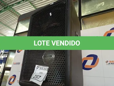 LOTE 257 - 01 CAIXA DE SOM MARCA SELENIUM PASSIVA COM TRIPE (NO ESTADO) ATENÇÃO! FAZER A VISITAÇÃO ANTES DE ARREMATAR, NÃO SABEMOS SE FUNCIONA. LEILÃO NÃO TEM GARANTIA E NEM DEVOLUÇÃO, SUJEITO A POSSÍVEIS AVARIAS VISÍVEIS/OCULTAS E/OU AUSÊNCIA DE COMPONENTES.