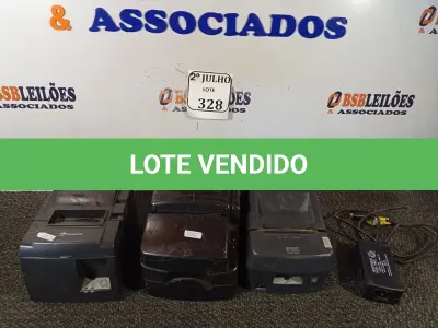 LOTE 328 - 03 IMPRESSORAS NÃO FISCAIS (NO ESTADO) ATENÇÃO! FAZER A VISITAÇÃO ANTES DE ARREMATAR, NÃO SABEMOS SE FUNCIONA. LEILÃO NÃO TEM GARANTIA E NEM DEVOLUÇÃO, SUJEITO A POSSÍVEIS AVARIAS VISÍVEIS/OCULTAS E/OU AUSÊNCIA DE COMPONENTES.