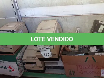 LOTE 297 - 01 LOTE COM VÁRIAS IMPRESSORAS NÃO FISCAIS (NO ESTADO) ATENÇÃO! FAZER A VISITAÇÃO ANTES DE ARREMATAR, NÃO SABEMOS SE FUNCIONA. LEILÃO NÃO TEM GARANTIA E NEM DEVOLUÇÃO, SUJEITO A POSSÍVEIS AVARIAS VISÍVEIS/OCULTAS E/OU AUSÊNCIA DE COMPONENTES.