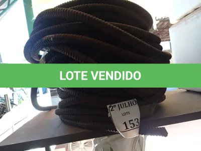 LOTE 153 - 03 ROLOS DE MANGUEIRA CONDUITE (NO ESTADO) ATENÇÃO! FAZER A VISITAÇÃO ANTES DE ARREMATAR, NÃO SABEMOS SE FUNCIONA. LEILÃO NÃO TEM GARANTIA E NEM DEVOLUÇÃO, SUJEITO A POSSÍVEIS AVARIAS VISÍVEIS/OCULTAS E/OU AUSÊNCIA DE COMPONENTES.