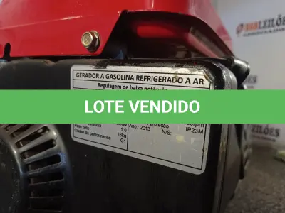 LOTE 242 - 01 GERADOR DE ENERGIA 2 TEMPOS MOTOMIL MOD: MG950 (NO ESTADO) ATENÇÃO! FAZER A VISITAÇÃO ANTES DE ARREMATAR, NÃO SABEMOS SE FUNCIONA. LEILÃO NÃO TEM GARANTIA E NEM DEVOLUÇÃO, SUJEITO A POSSÍVEIS AVARIAS VISÍVEIS/OCULTAS E/OU AUSÊNCIA DE COMPONENTES.