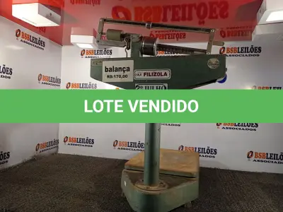 LOTE 289 - 01 BALANÇA FILIZOLA IMCONPLETA 150KG (NO ESTADO) ATENÇÃO! FAZER A VISITAÇÃO ANTES DE ARREMATAR, NÃO SABEMOS SE FUNCIONA. LEILÃO NÃO TEM GARANTIA E NEM DEVOLUÇÃO, SUJEITO A POSSÍVEIS AVARIAS VISÍVEIS/OCULTAS E/OU AUSÊNCIA DE COMPONENTES.