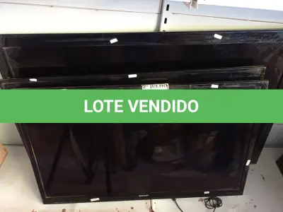 LOTE 250 - 03 TVS MARCAS E MODELOS DIVERSOS COM AVARIAS (NO ESTADO) ATENÇÃO! FAZER A VISITAÇÃO ANTES DE ARREMATAR, NÃO SABEMOS SE FUNCIONA. LEILÃO NÃO TEM GARANTIA E NEM DEVOLUÇÃO, SUJEITO A POSSÍVEIS AVARIAS VISÍVEIS/OCULTAS E/OU AUSÊNCIA DE COMPONENTES.