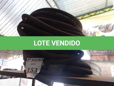 LOTE 153 - 03 ROLOS DE MANGUEIRA CONDUITE (NO ESTADO) ATENÇÃO! FAZER A VISITAÇÃO ANTES DE ARREMATAR, NÃO SABEMOS SE FUNCIONA. LEILÃO NÃO TEM GARANTIA E NEM DEVOLUÇÃO, SUJEITO A POSSÍVEIS AVARIAS VISÍVEIS/OCULTAS E/OU AUSÊNCIA DE COMPONENTES.