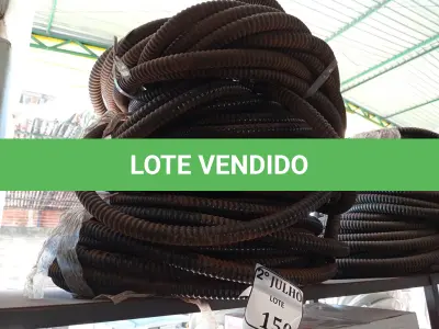 LOTE 150 - 03 ROLOS DE MANGUEIRA CONDUITE (NO ESTADO) ATENÇÃO! FAZER A VISITAÇÃO ANTES DE ARREMATAR, NÃO SABEMOS SE FUNCIONA. LEILÃO NÃO TEM GARANTIA E NEM DEVOLUÇÃO, SUJEITO A POSSÍVEIS AVARIAS VISÍVEIS/OCULTAS E/OU AUSÊNCIA DE COMPONENTES.