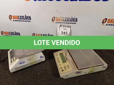 LOTE 345 - 02 BALANÇAS DIGITAIS (NO ESTADO) ATENÇÃO! FAZER A VISITAÇÃO ANTES DE ARREMATAR, NÃO SABEMOS SE FUNCIONA. LEILÃO NÃO TEM GARANTIA E NEM DEVOLUÇÃO, SUJEITO A POSSÍVEIS AVARIAS VISÍVEIS/OCULTAS E/OU AUSÊNCIA DE COMPONENTES.