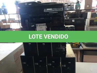 LOTE 277 - 07 CPUS E 01 IMPRESSORA HP (NO ESTADO) ATENÇÃO! FAZER A VISITAÇÃO ANTES DE ARREMATAR, NÃO SABEMOS SE FUNCIONA. LEILÃO NÃO TEM GARANTIA E NEM DEVOLUÇÃO, SUJEITO A POSSÍVEIS AVARIAS VISÍVEIS/OCULTAS E/OU AUSÊNCIA DE COMPONENTES.