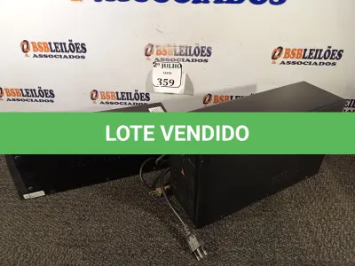 LOTE 359 - 02 NOBREAKS (NO ESTADO) ATENÇÃO! FAZER A VISITAÇÃO ANTES DE ARREMATAR, NÃO SABEMOS SE FUNCIONA. LEILÃO NÃO TEM GARANTIA E NEM DEVOLUÇÃO, SUJEITO A POSSÍVEIS AVARIAS VISÍVEIS/OCULTAS E/OU AUSÊNCIA DE COMPONENTES.