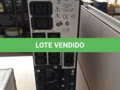 LOTE 203 - 01 NOBREAK MARCA APC MOD: SMART -UPS 3000(NO ESTADO) ATENÇÃO! FAZER A VISITAÇÃO ANTES DE ARREMATAR, NÃO SABEMOS SE FUNCIONA. LEILÃO NÃO TEM GARANTIA E NEM DEVOLUÇÃO, SUJEITO A POSSÍVEIS AVARIAS VISÍVEIS/OCULTAS E/OU AUSÊNCIA DE COMPONENTES.