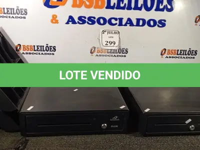 LOTE 299 - 02 CAIXAS REGISTRADORAS (NO ESTADO) ATENÇÃO! FAZER A VISITAÇÃO ANTES DE ARREMATAR, NÃO SABEMOS SE FUNCIONA. LEILÃO NÃO TEM GARANTIA E NEM DEVOLUÇÃO, SUJEITO A POSSÍVEIS AVARIAS VISÍVEIS/OCULTAS E/OU AUSÊNCIA DE COMPONENTES.