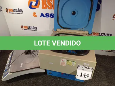 LOTE 144 - 01 CENTRIFUGA E 01 BALANÇA TOLEDO 40KG (NO ESTADO) ATENÇÃO! FAZER A VISITAÇÃO ANTES DE ARREMATAR, NÃO SABEMOS SE FUNCIONA. LEILÃO NÃO TEM GARANTIA E NEM DEVOLUÇÃO, SUJEITO A POSSÍVEIS AVARIAS VISÍVEIS/OCULTAS E/OU AUSÊNCIA DE COMPONENTES.