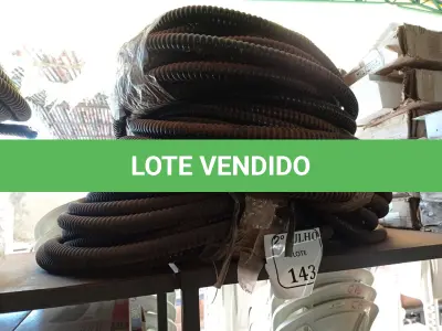 LOTE 143 - 03 ROLOS DE MANGUEIRA CONDUITE (NO ESTADO) ATENÇÃO! FAZER A VISITAÇÃO ANTES DE ARREMATAR, NÃO SABEMOS SE FUNCIONA. LEILÃO NÃO TEM GARANTIA E NEM DEVOLUÇÃO, SUJEITO A POSSÍVEIS AVARIAS VISÍVEIS/OCULTAS E/OU AUSÊNCIA DE COMPONENTES.