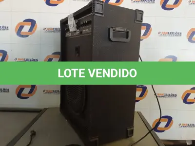 LOTE 184 - 01 CAIXA DE SOM AMPLIFICADA WATTSOM POP LINE 300 BIVOLT (NO ESTADO) ATENÇÃO! FAZER A VISITAÇÃO ANTES DE ARREMATAR, NÃO SABEMOS SE FUNCIONA. LEILÃO NÃO TEM GARANTIA E NEM DEVOLUÇÃO, SUJEITO A POSSÍVEIS AVARIAS VISÍVEIS/OCULTAS E/OU AUSÊNCIA DE COMPONENTES.
