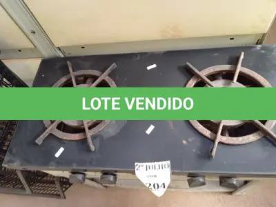 LOTE 204 - 01 FOGAO 02 BOCAS INDUSTRIAL MARCA BRAVO COM AVARIAS (NO ESTADO) ATENÇÃO! FAZER A VISITAÇÃO ANTES DE ARREMATAR, NÃO SABEMOS SE FUNCIONA. LEILÃO NÃO TEM GARANTIA E NEM DEVOLUÇÃO, SUJEITO A POSSÍVEIS AVARIAS VISÍVEIS/OCULTAS E/OU AUSÊNCIA DE COMPONENTES.