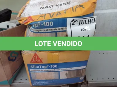 LOTE 311 - 02 CAIXAS COM REVESTIMENTO IMPERMEABILIZANTE SEMIFLEXÍVEL SIKA TOP -100 (NO ESTADO) ATENÇÃO! FAZER A VISITAÇÃO ANTES DE ARREMATAR, NÃO SABEMOS SE FUNCIONA. LEILÃO NÃO TEM GARANTIA E NEM DEVOLUÇÃO, SUJEITO A POSSÍVEIS AVARIAS VISÍVEIS/OCULTAS E/OU AUSÊNCIA DE COMPONENTES.