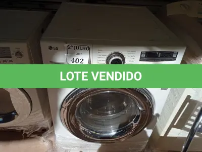 LOTE 402 - 01 LAVA E SECA MARCA LG 12KG (NO ESTADO) ATENÇÃO! FAZER A VISITAÇÃO ANTES DE ARREMATAR, NÃO SABEMOS SE FUNCIONA. LEILÃO NÃO TEM GARANTIA E NEM DEVOLUÇÃO, SUJEITO A POSSÍVEIS AVARIAS VISÍVEIS/OCULTAS E/OU AUSÊNCIA DE COMPONENTES.