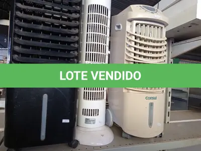 LOTE 300 - 02 CLIMATIZADORES E 01 VENTILADOR DE COLUNA COM AVARIAS (NO ESTADO) ATENÇÃO! FAZER A VISITAÇÃO ANTES DE ARREMATAR, NÃO SABEMOS SE FUNCIONA. LEILÃO NÃO TEM GARANTIA E NEM DEVOLUÇÃO, SUJEITO A POSSÍVEIS AVARIAS VISÍVEIS/OCULTAS E/OU AUSÊNCIA DE COMPONENTES.